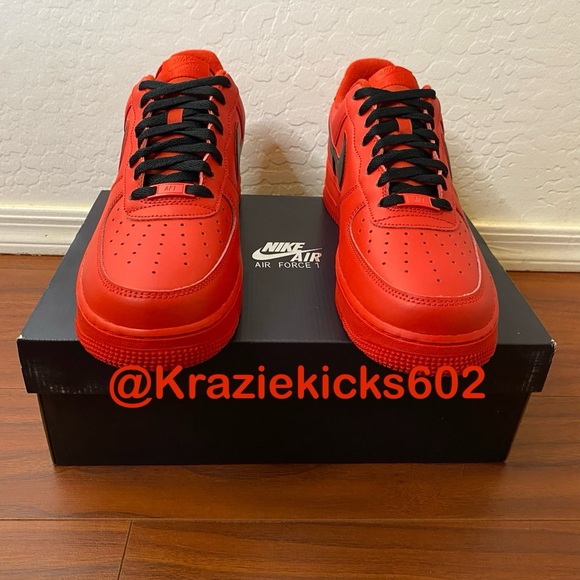 Mens custom nike air force 1 drippy red - Picture 5 of 5